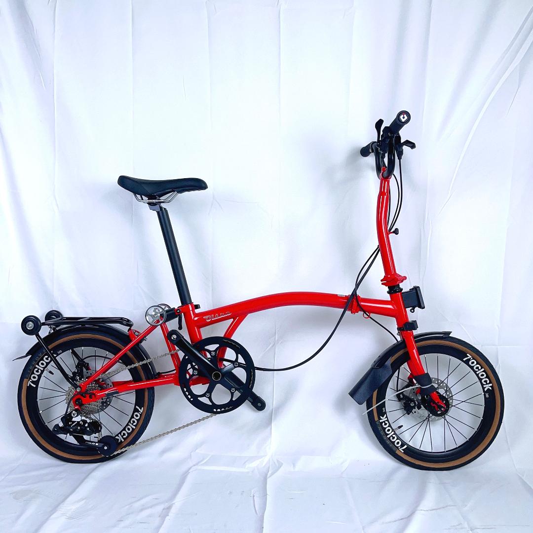 Oltre foldable bike disc brake 9speed external gear Oilslick Electro silver