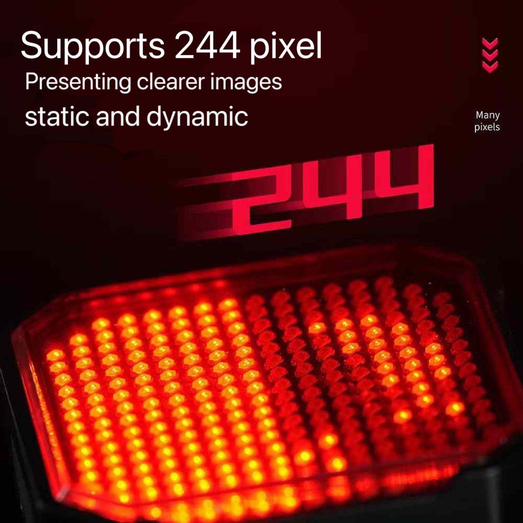 EMOJI CYCLING REAR LIGHT TAIL LIGHT HEART SHAPE CUTE CAN EDIT WITH APP