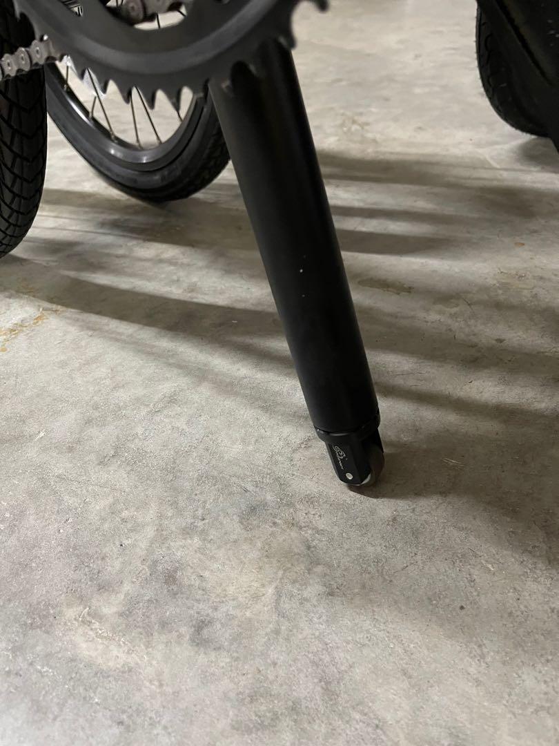 FOLDING BIKE SEAT POST EASY WHEEL ROLLING WHEEL ALUMINIUM ALL DIRECTION
