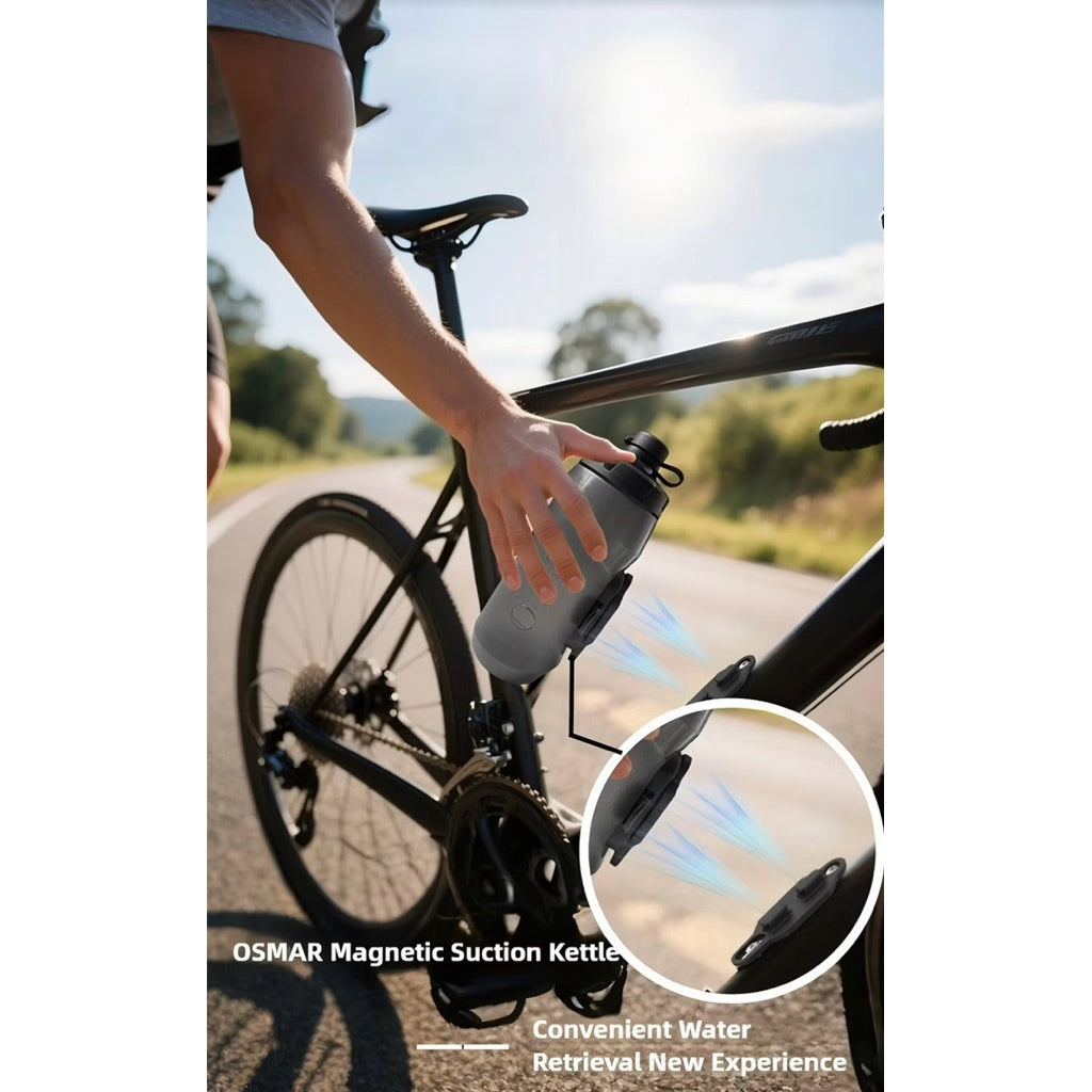 OSMAR magnetic water bottle with holder, buckle straps for bottle holder | Liaoge Singapore